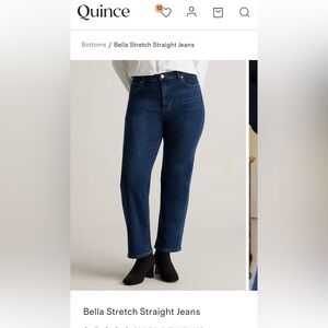 Quince Dark Blue Straight Leg